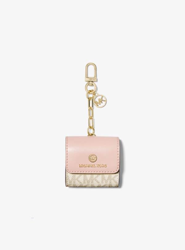 Damske Puzdro Na Mobil Michael Kors Logo Clip Case For Apple AirPods® Ruzove - Doplnky Michael Kors Outlet | TVNKH-0276